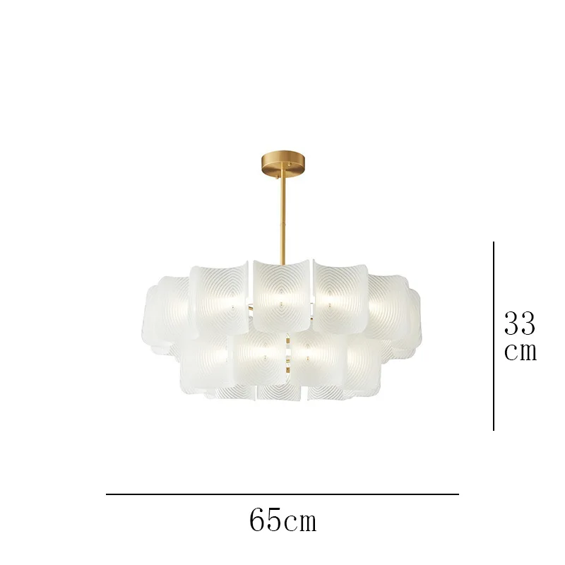 Chandelier LED Vitre Rond Créatif Moderne