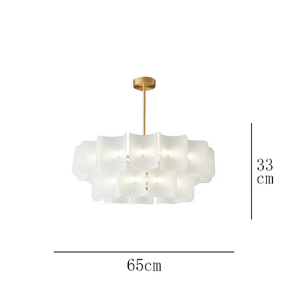 Chandelier LED Vitre Rond Créatif Moderne