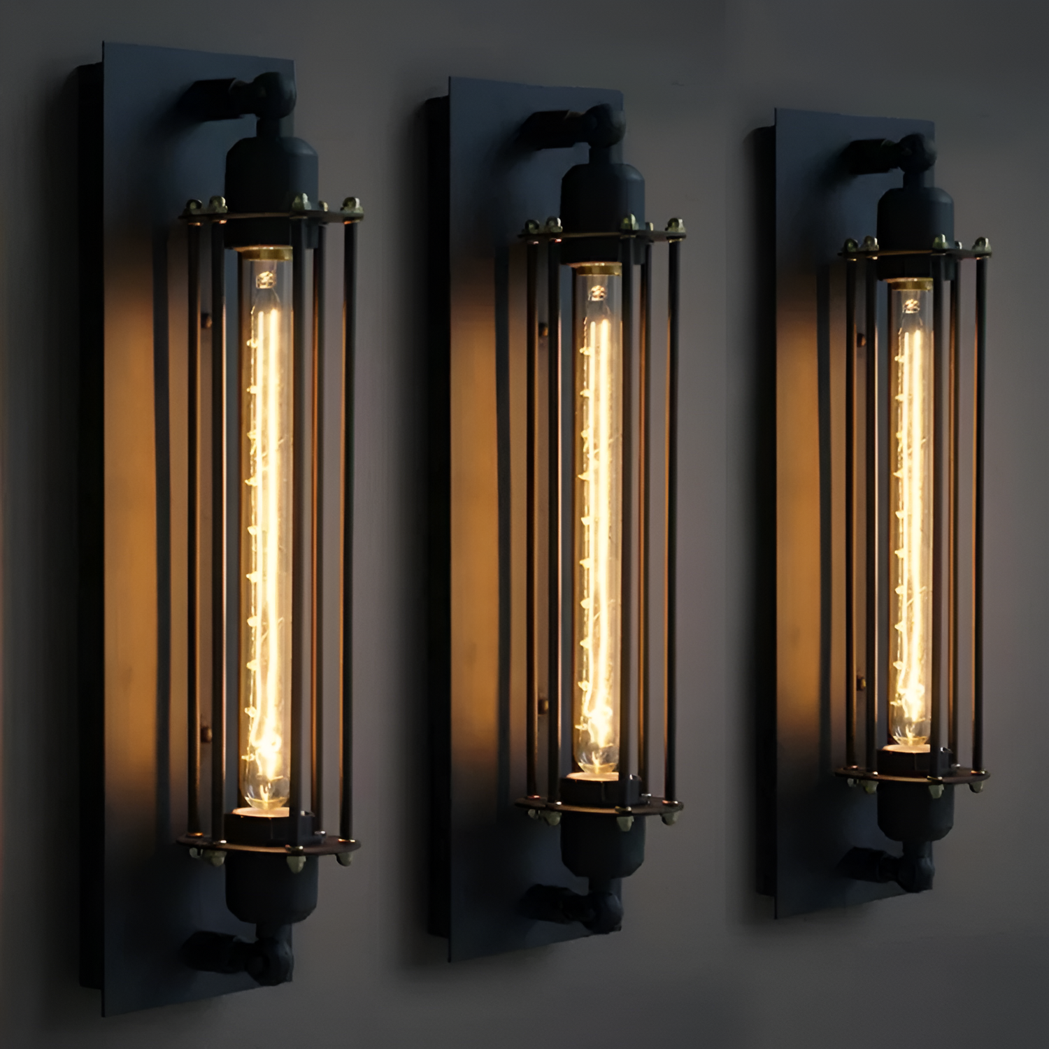 Retro Industrial Edison Long Flute Wall Lamp