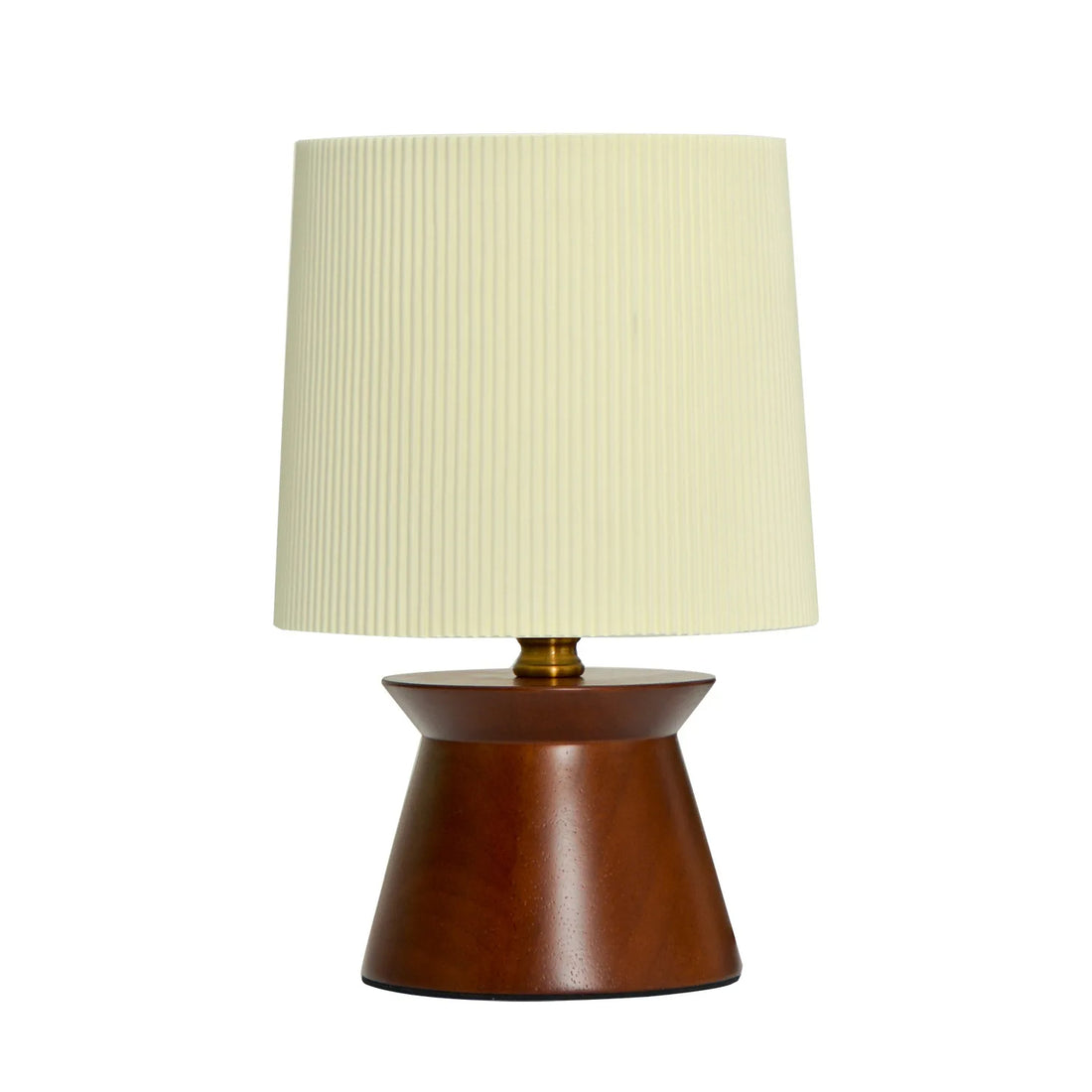 Retro Solid Wood Striped Table Lamp