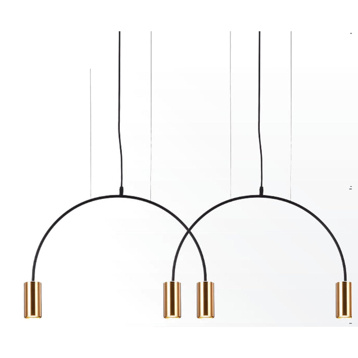 Duetto 4 light linked arch pendant