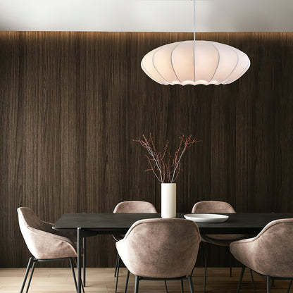 Makoto Silk Lantern Minimalist Japandi Pendant Light