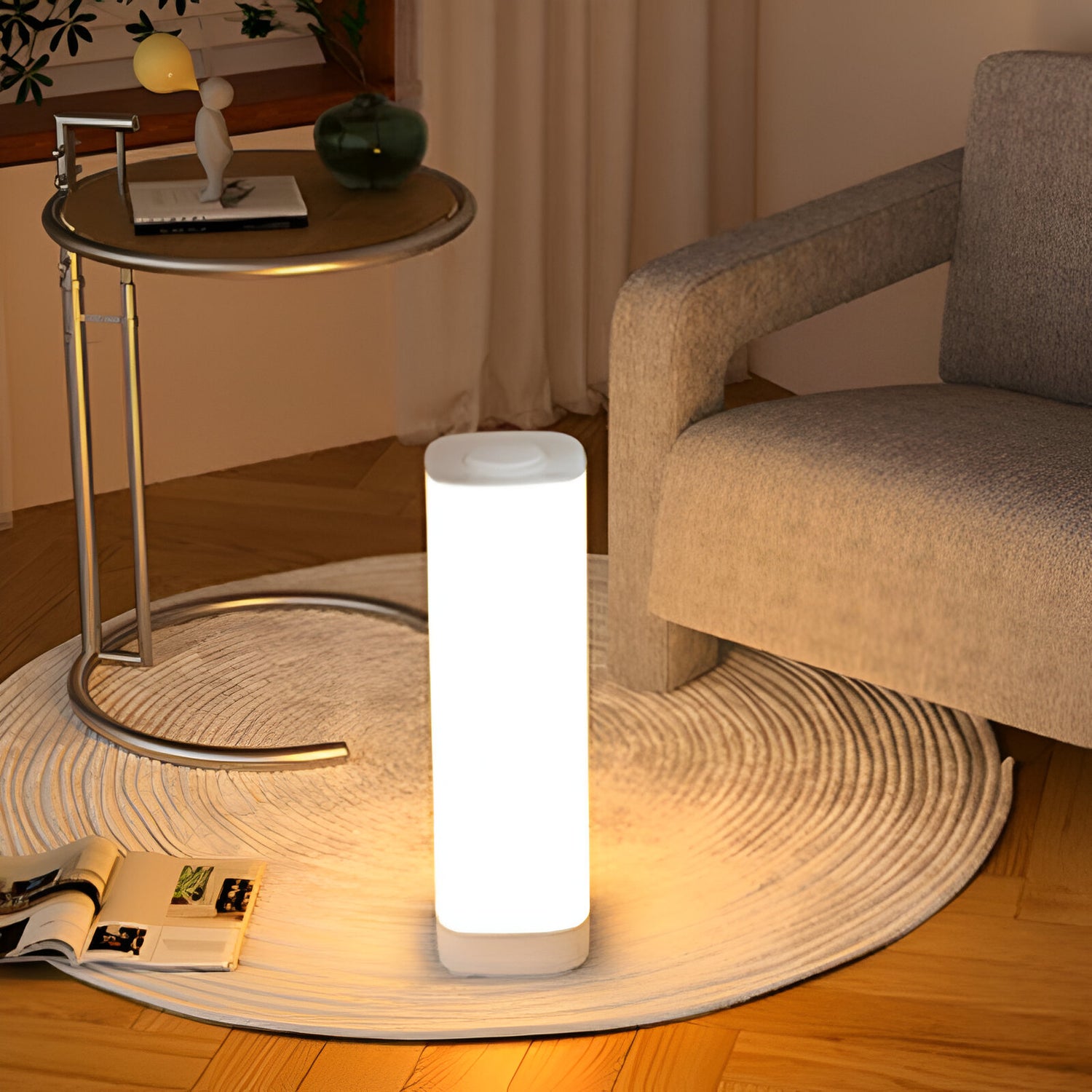 Acrylic Column Shade USB LED Table Lamp