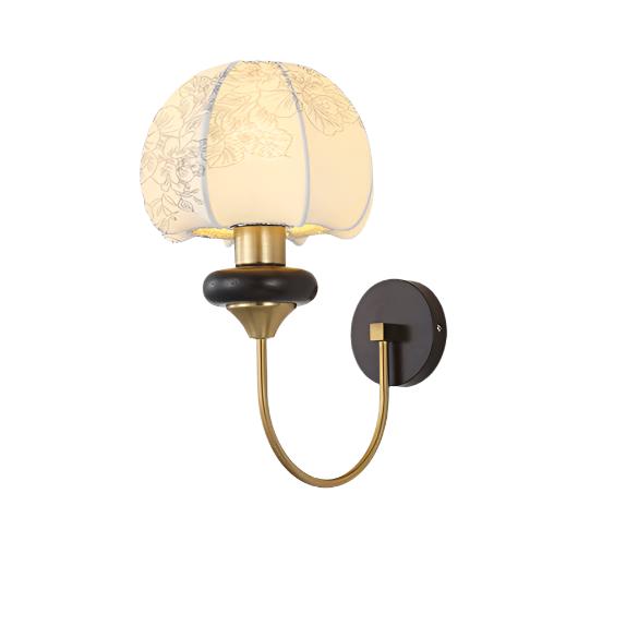 Traditionelle Musterstoff-Wandlampe