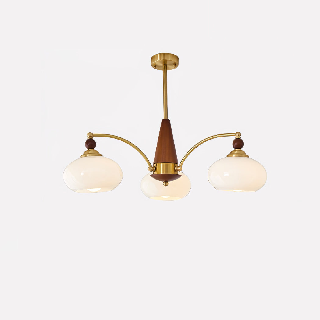 Retro Calliope Cream Wind Glass Chandelier