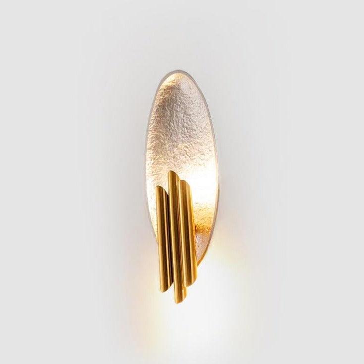 Oval Gold Foil Wall Lamp