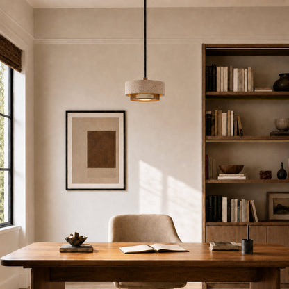 Kaelen Modern Travertine Pendant Light