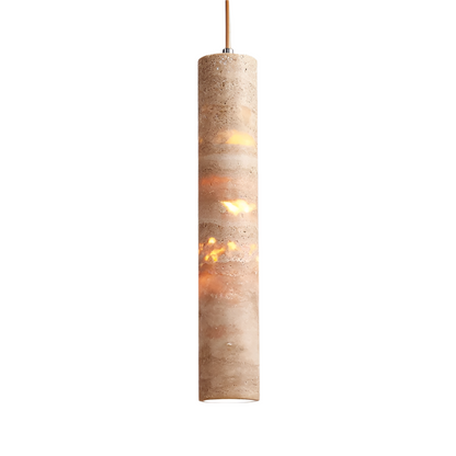 Luxury Cream Travertine LED Pendant Lamp