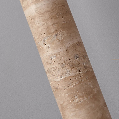 Cream Travertine Tube Pendant Lamp