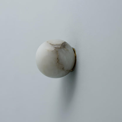 Alabaster Elegance Mini-Orb-Wandleuchte