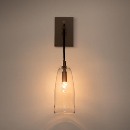 Designer Copper Transparent Glass Wall Lamp