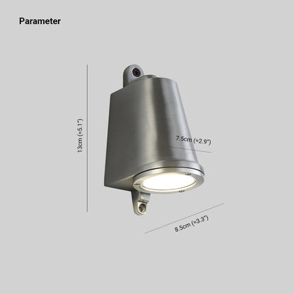 Lampe murale extérieure en métal industriel en forme de cloche, étanche IP65