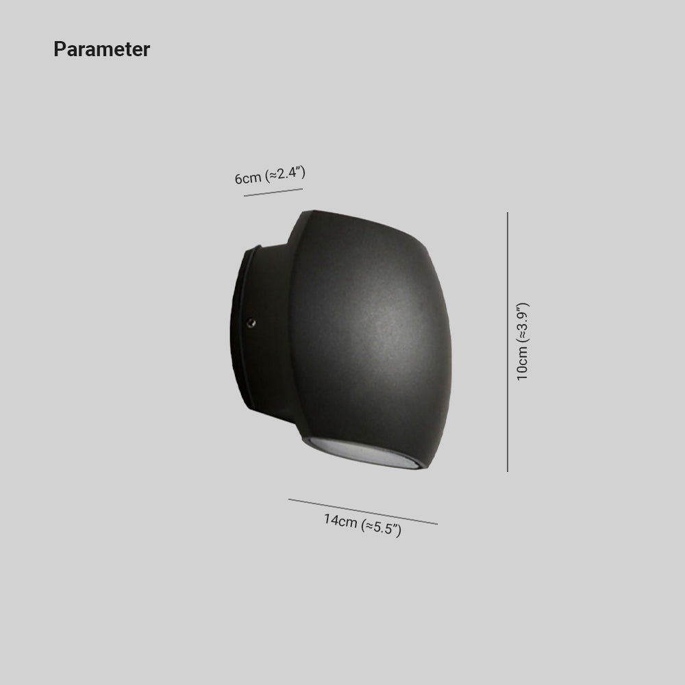 Minimalistische geometrische IP65 wasserdichte Außenwandleuchte