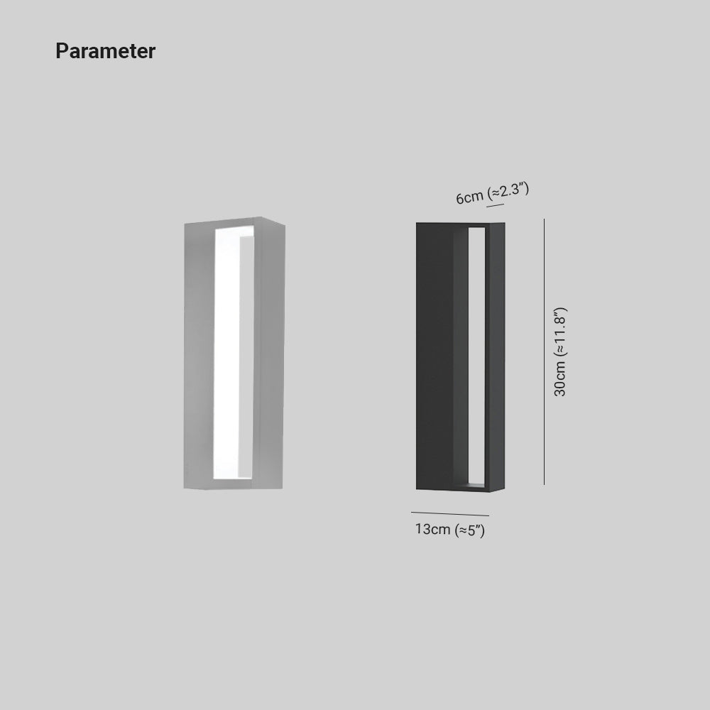 Lampada da parete esterna moderna a scomparsa IP65 impermeabile