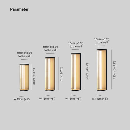 Moderne halbzylindrische Außenwandleuchte aus Metall und Acryl, IP65 wasserdicht