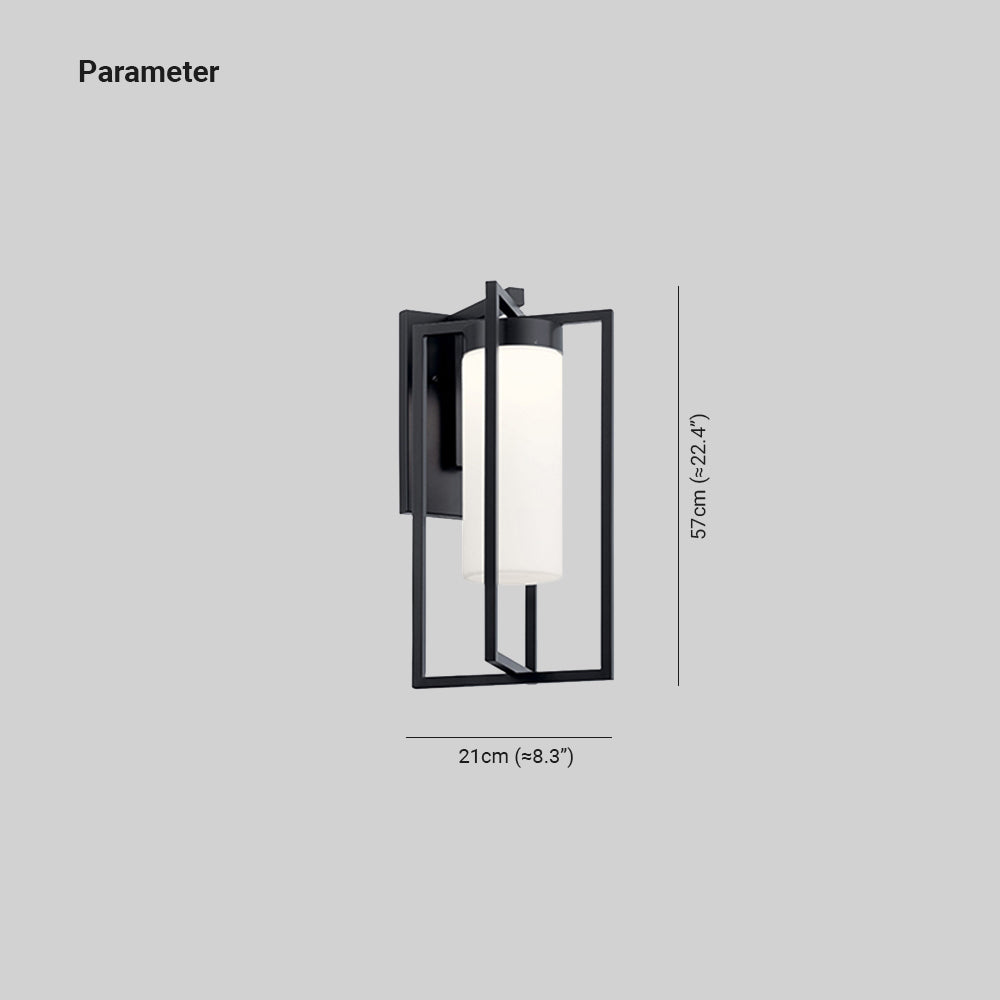 Cornice Rettangolare Impermeabile &amp; Paralume Esterno Impermeabile Opalino IP65