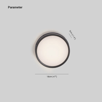 Orr Modern Round Metal Acrylic Outdoor Waterproof Wall Lamp