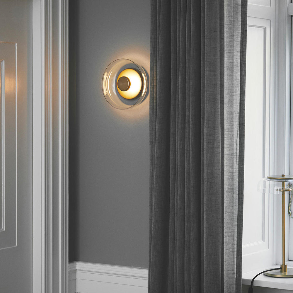 The Shimmering Glow Premium Minimalist Brass Wall Light