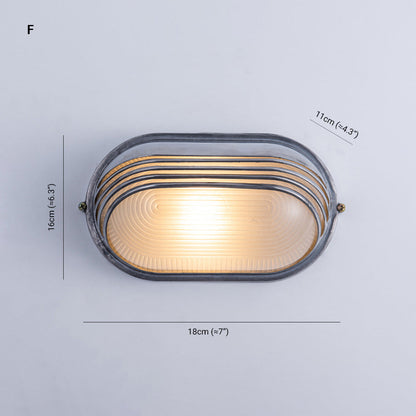 Orr Wandleuchte Geometrisch Modern Metall Glas IP65 Wasserdichte Außenleuchte