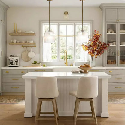 Farmhouse Cooper Ribbed Glass Pendant Light