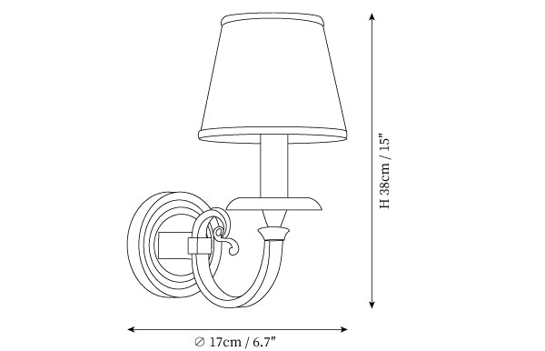 De Elegante Alessio Wandlamp