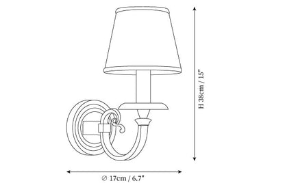 De Elegante Alessio Wandlamp