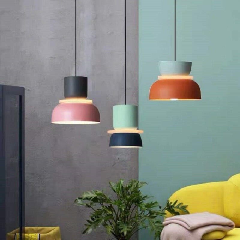 Colorful Bowl Shade Pendant Light