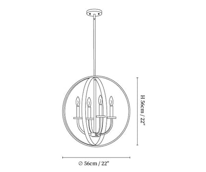 Suspension en forme de lanterne de ferme