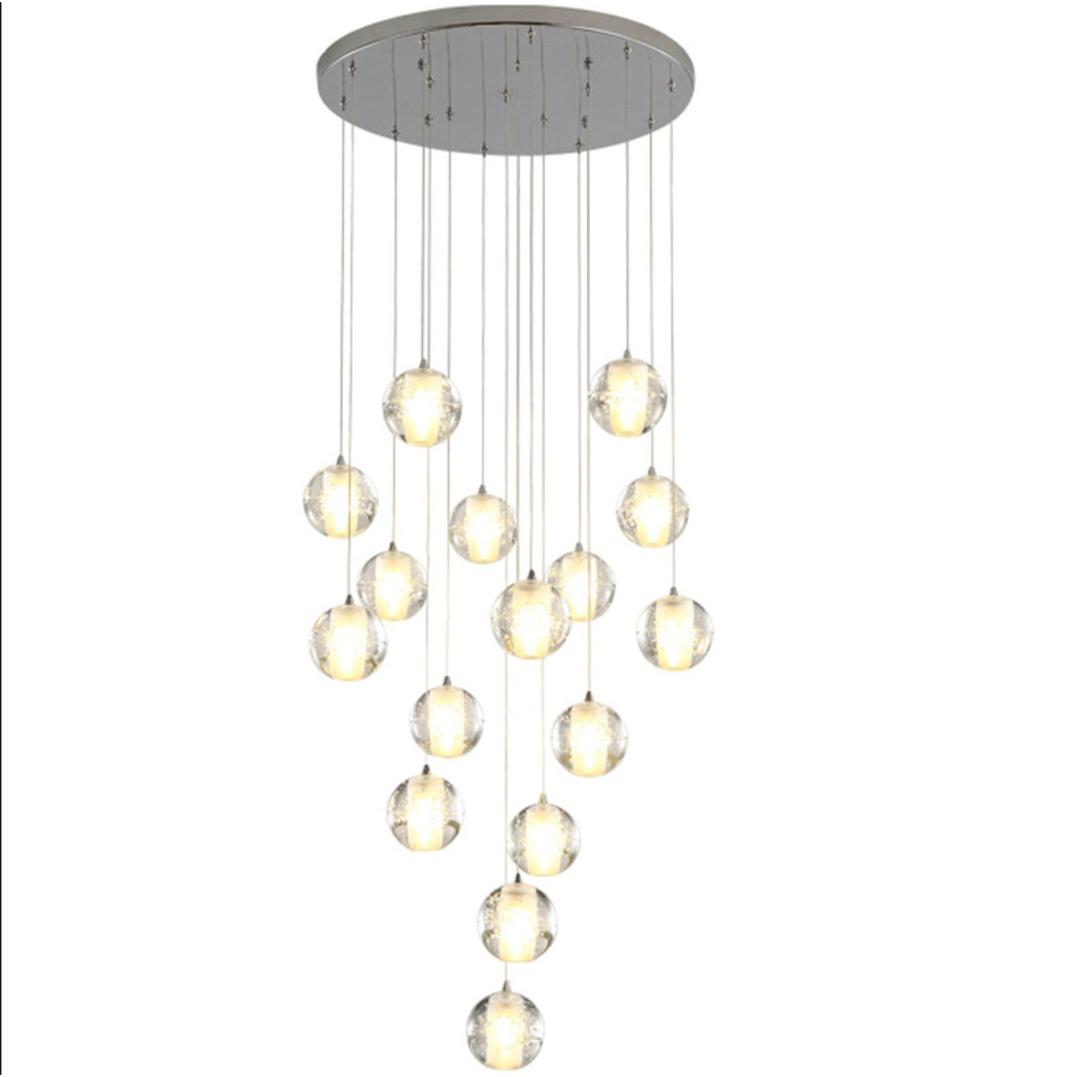 Nimbus bubble glass cascade chandelier