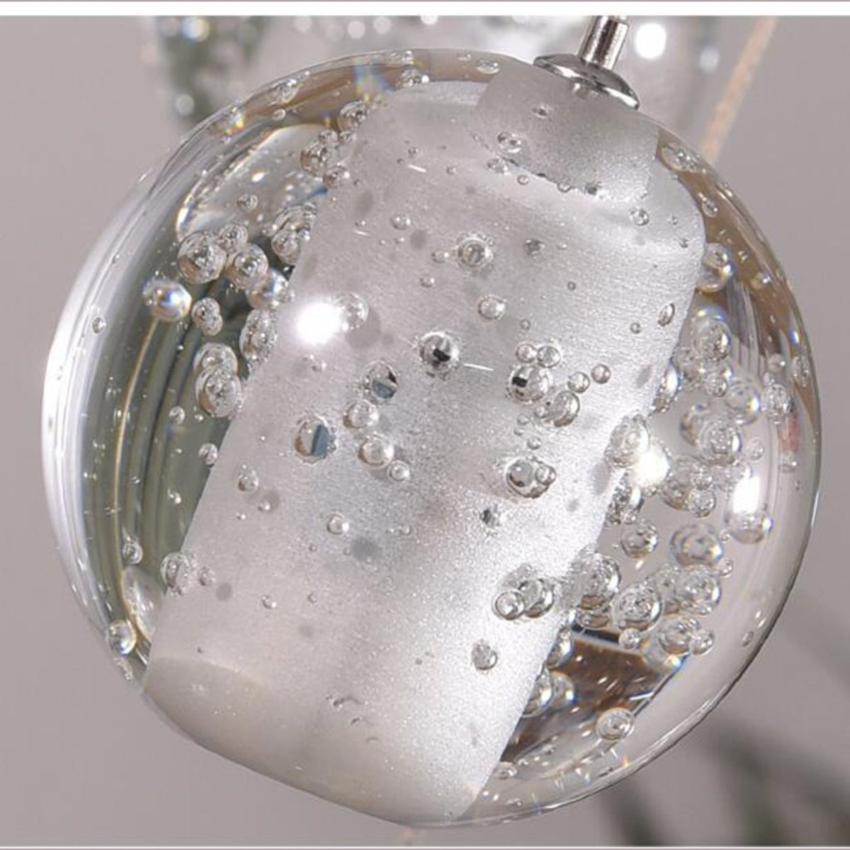 Close up of a Nimbus bubble glass sphere