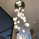 Nimbus chandelier in a stairwell