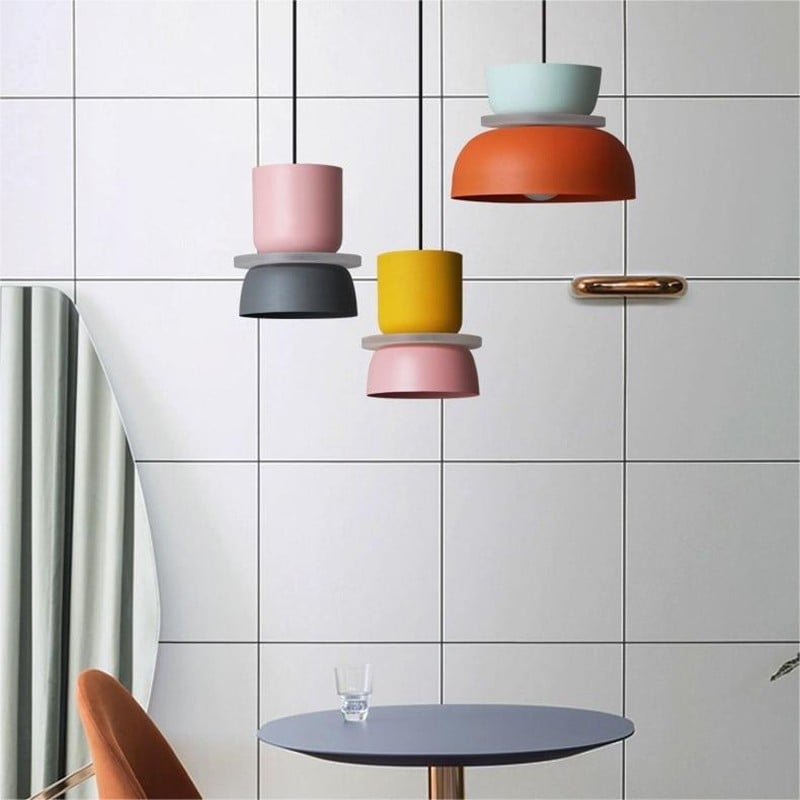 Colorful Bowl Shade Pendant Light