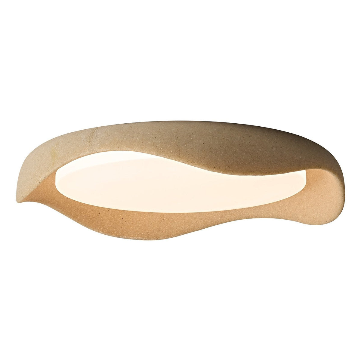 Nami travertine wave ceiling light
