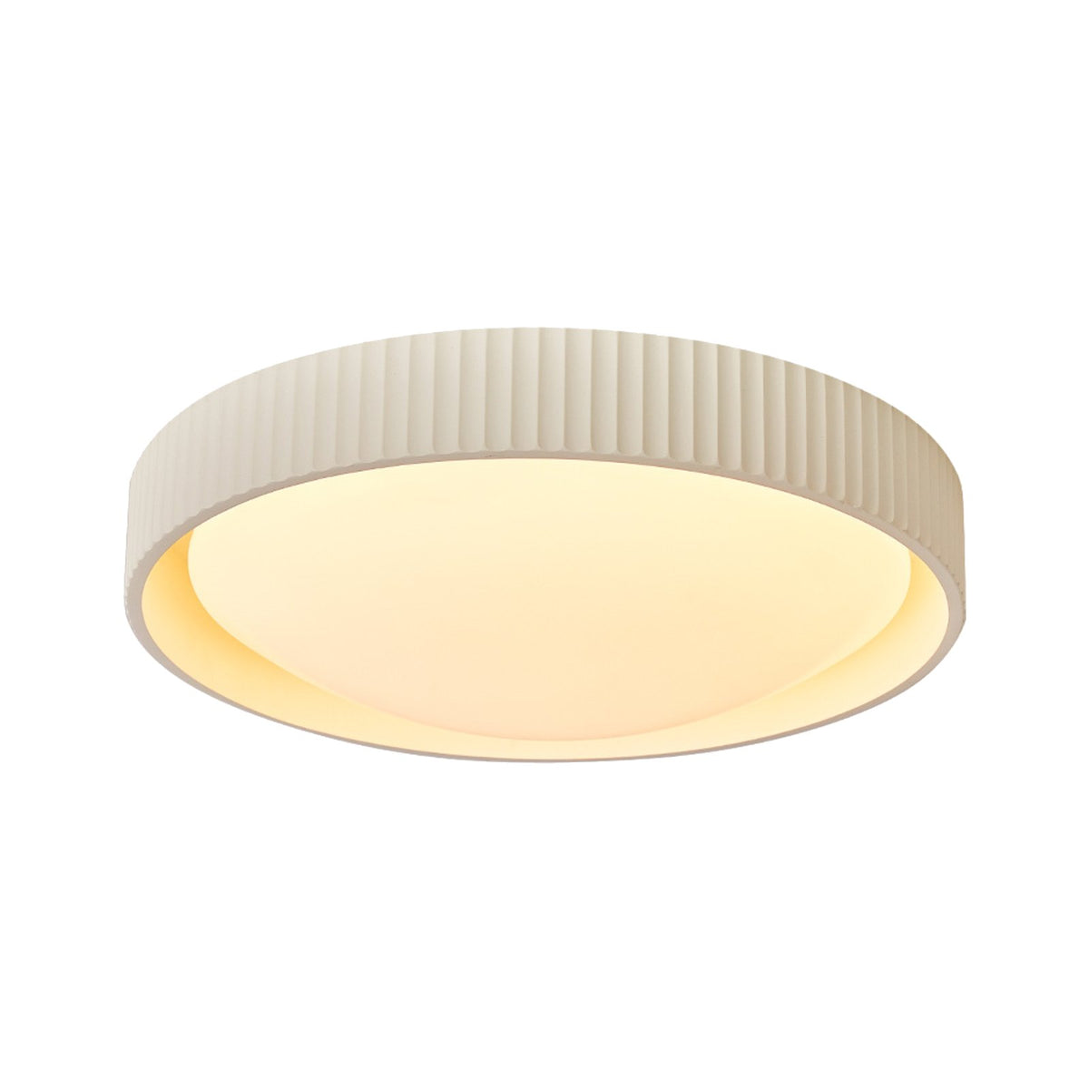 Hida cream fluted ceiling light