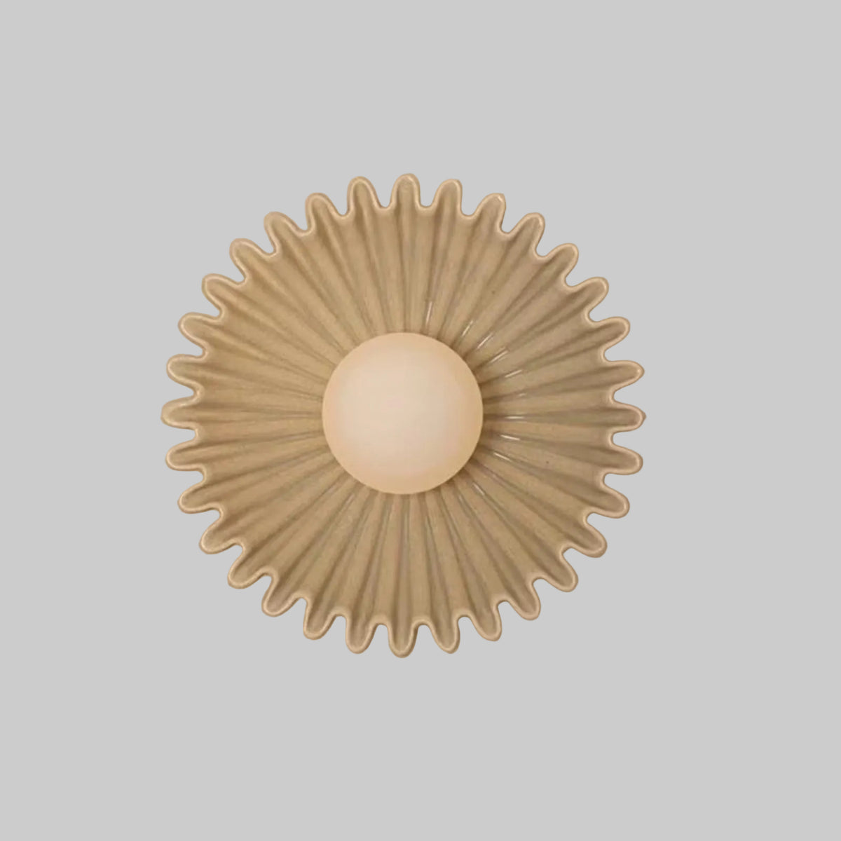 Himawari cream ceramic sunflower wall light