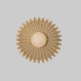 Himawari cream ceramic sunflower wall light