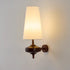 Hikari Solid Wood Cone Fabric Wall Light ivory