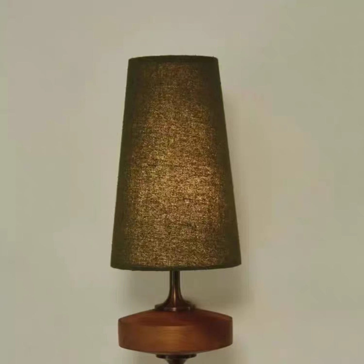 Hikari wall light olive green lit