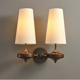 Hikari double head wall light ivory