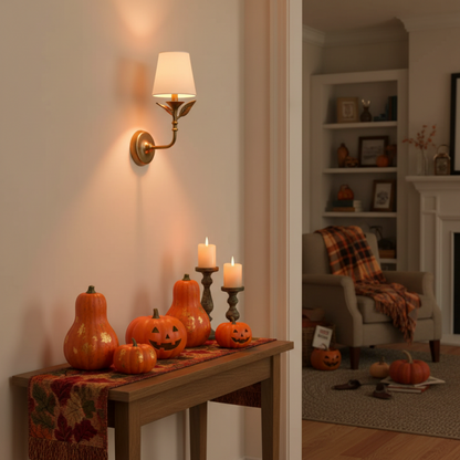 Antique Brass Rustic Forged Wall Light