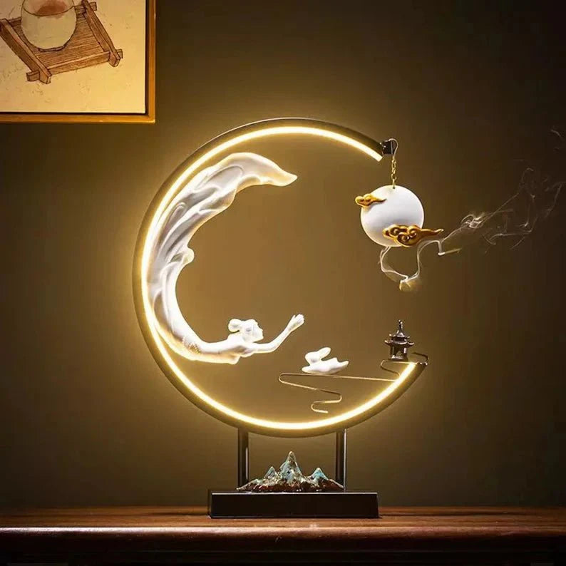 Himmlische Dame Fliegende Zur Mond Räuchergefäß Lampe