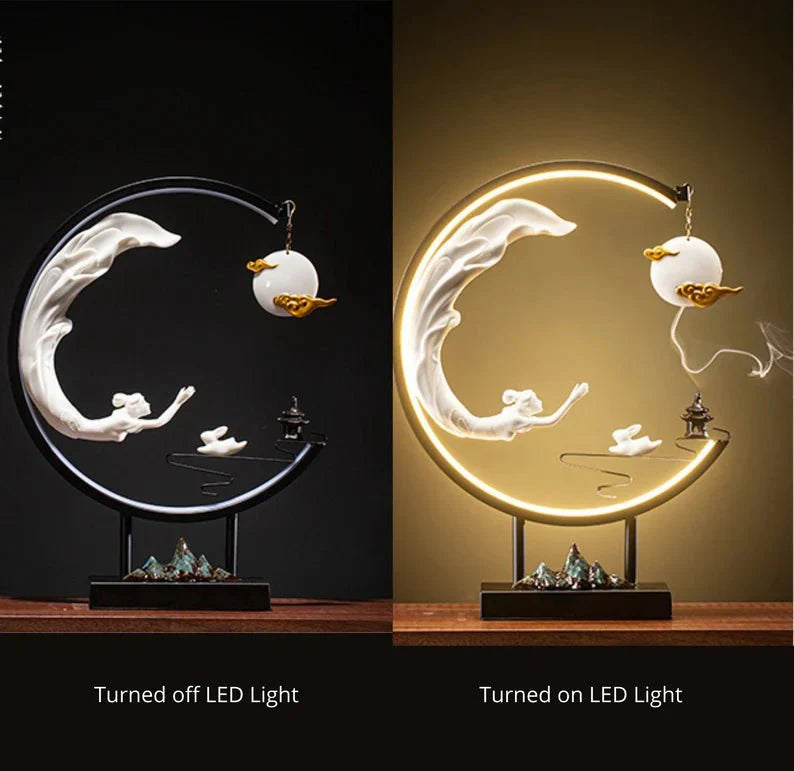 Himmlische Dame Fliegende Zur Mond Räuchergefäß Lampe