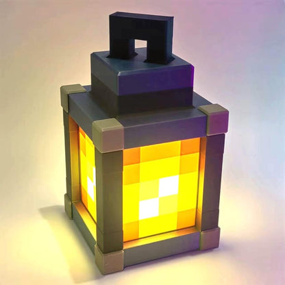 Pixelated Night Light Lantern Table Lamp