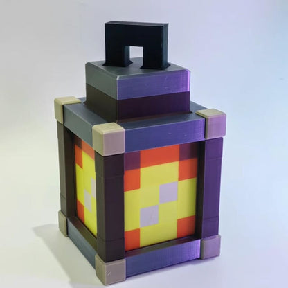 Pixelated Night Light Lantern Table Lamp