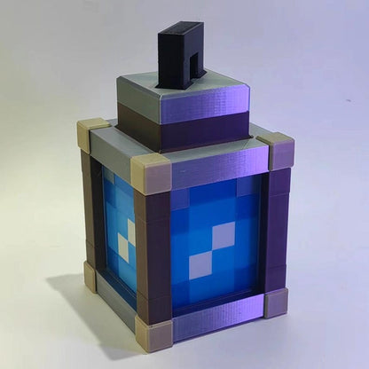 Pixelated Night Light Lantern Table Lamp