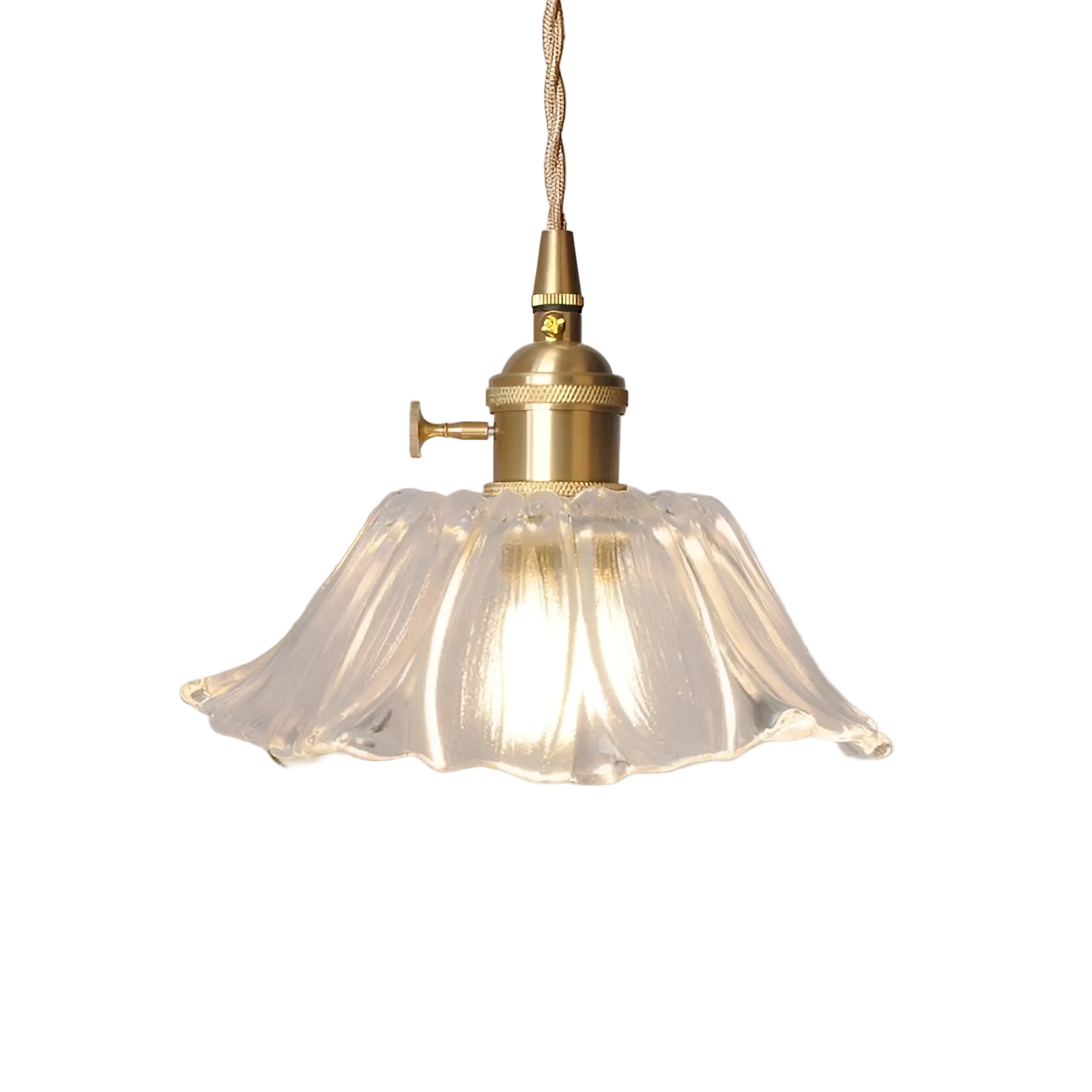 Lotus Glow Vintage Glass Pendant Light