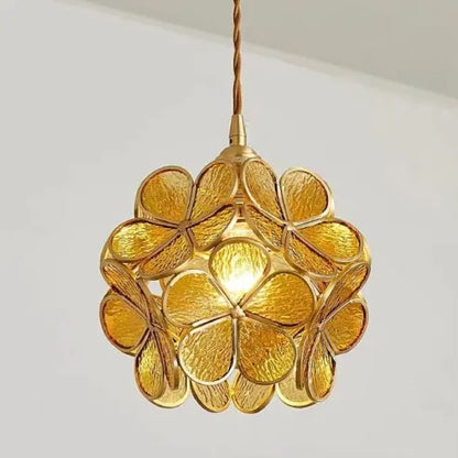 Nordic Handmade Brass Glass Pendant Lamp