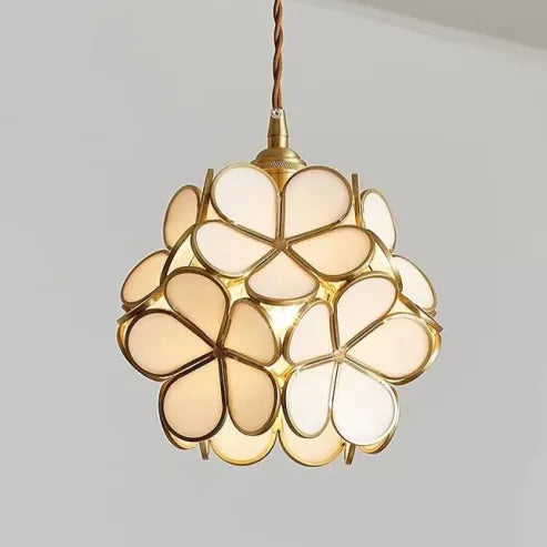 Nordic Handmade Brass Glass Pendant Lamp