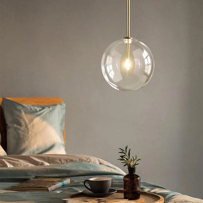 Scandinavian Glass Ball Pendant Lamp