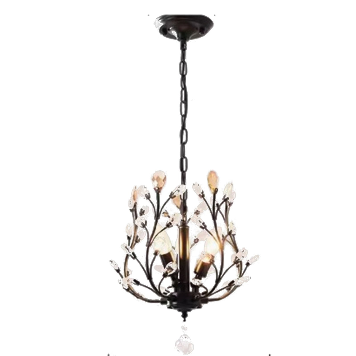 Ivy 3 light pendant in black